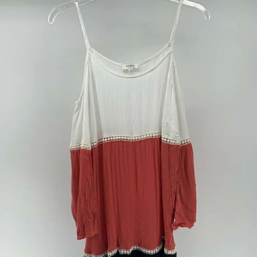 Umgee Cold Shoulder Tunic Top Tri Color Medium - Picture 3 of 8